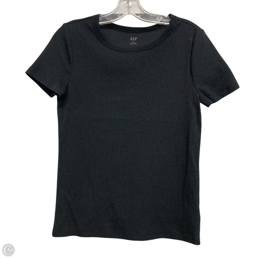 Top Short Sleeve By Gap In Black, Size: M