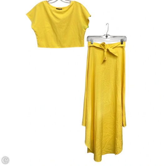 Skirt Set 2pc By Chicme In Yellow, Size: M
