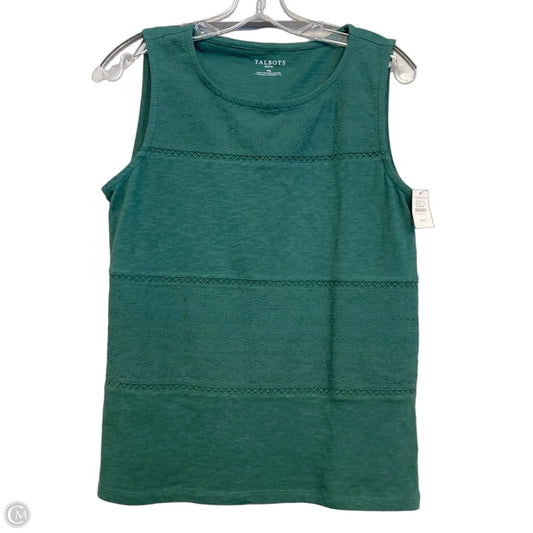 Top Sleeveless By Talbots In Green, Size: MP
