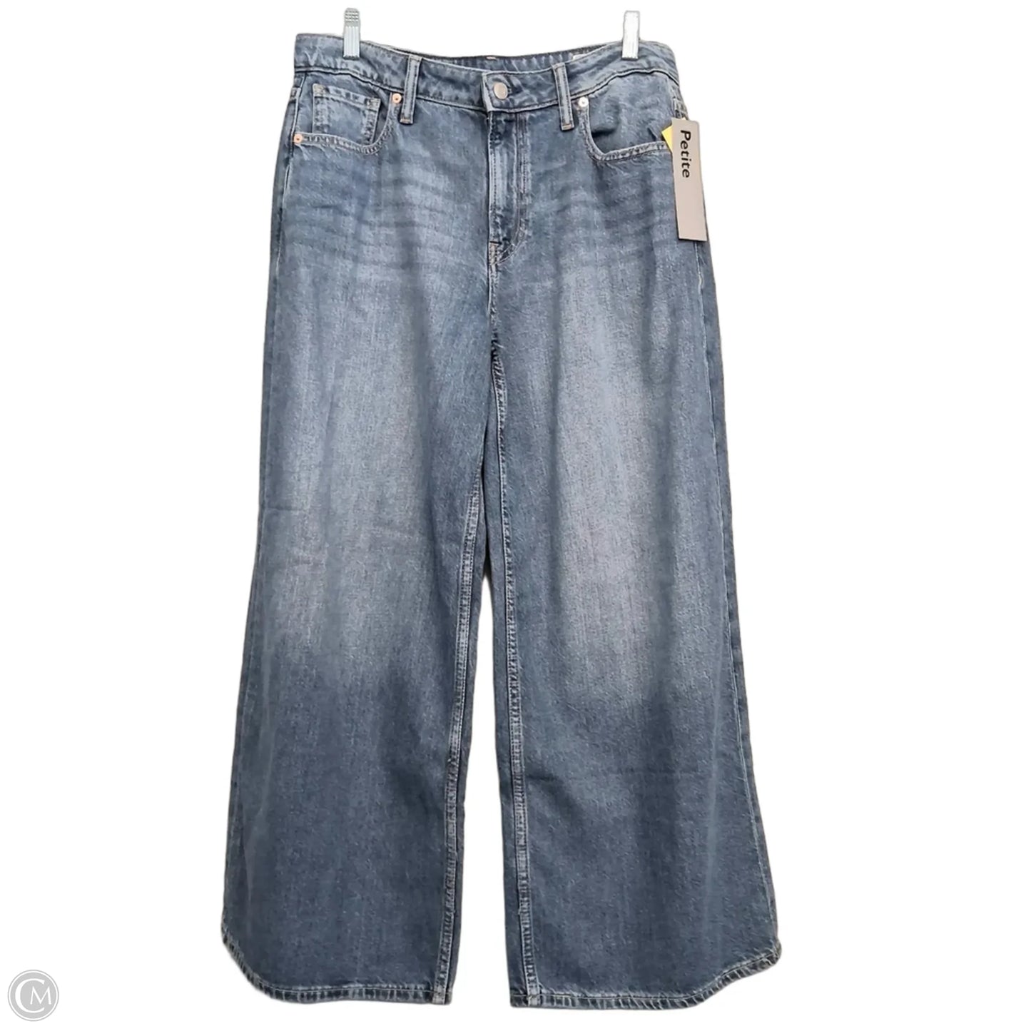 Jeans Wide Leg By Gap In Blue Denim, Size: 8Petite