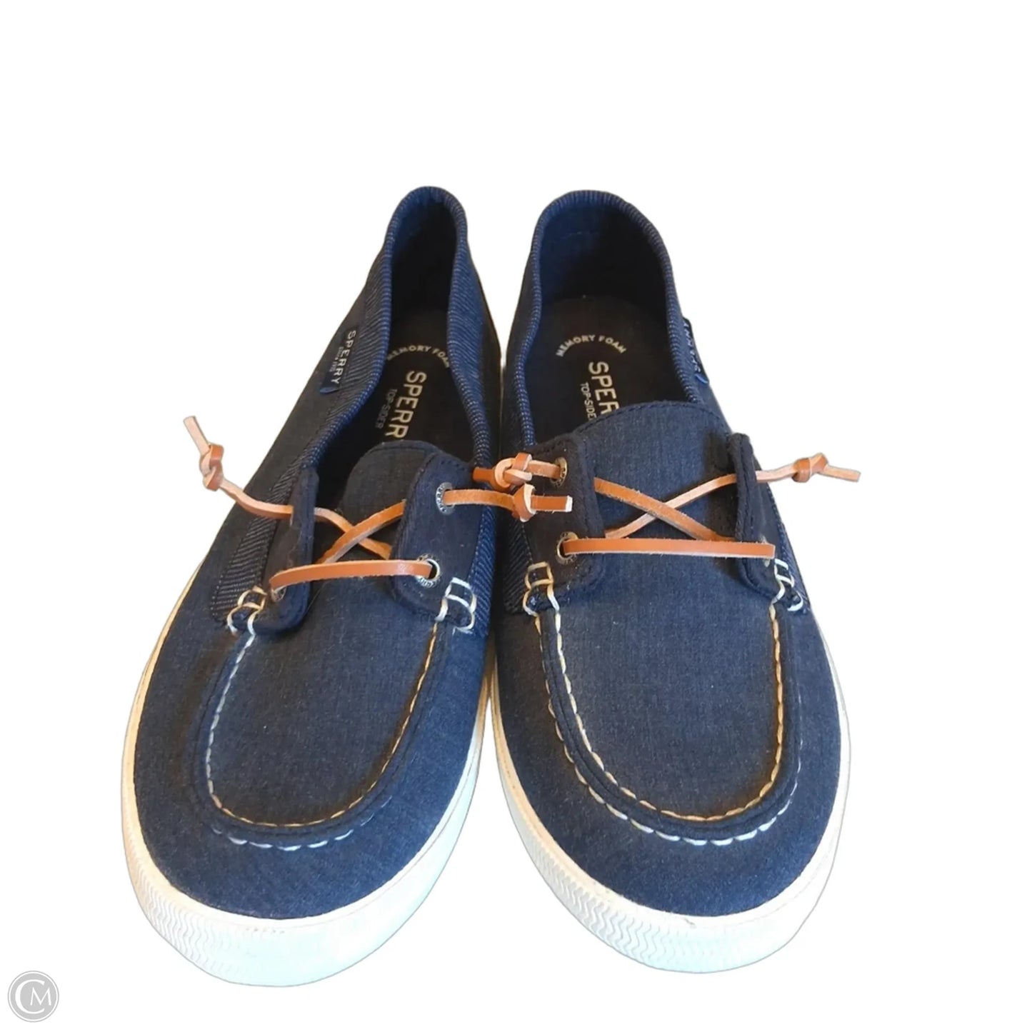 Shoes Flats By Sperry In Blue & White, Size: 9