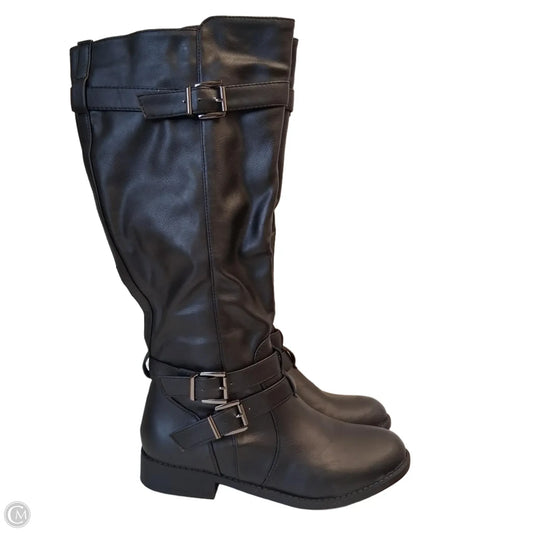 Boots Knee Heels By Bonnibel In Black, Size: 7.5