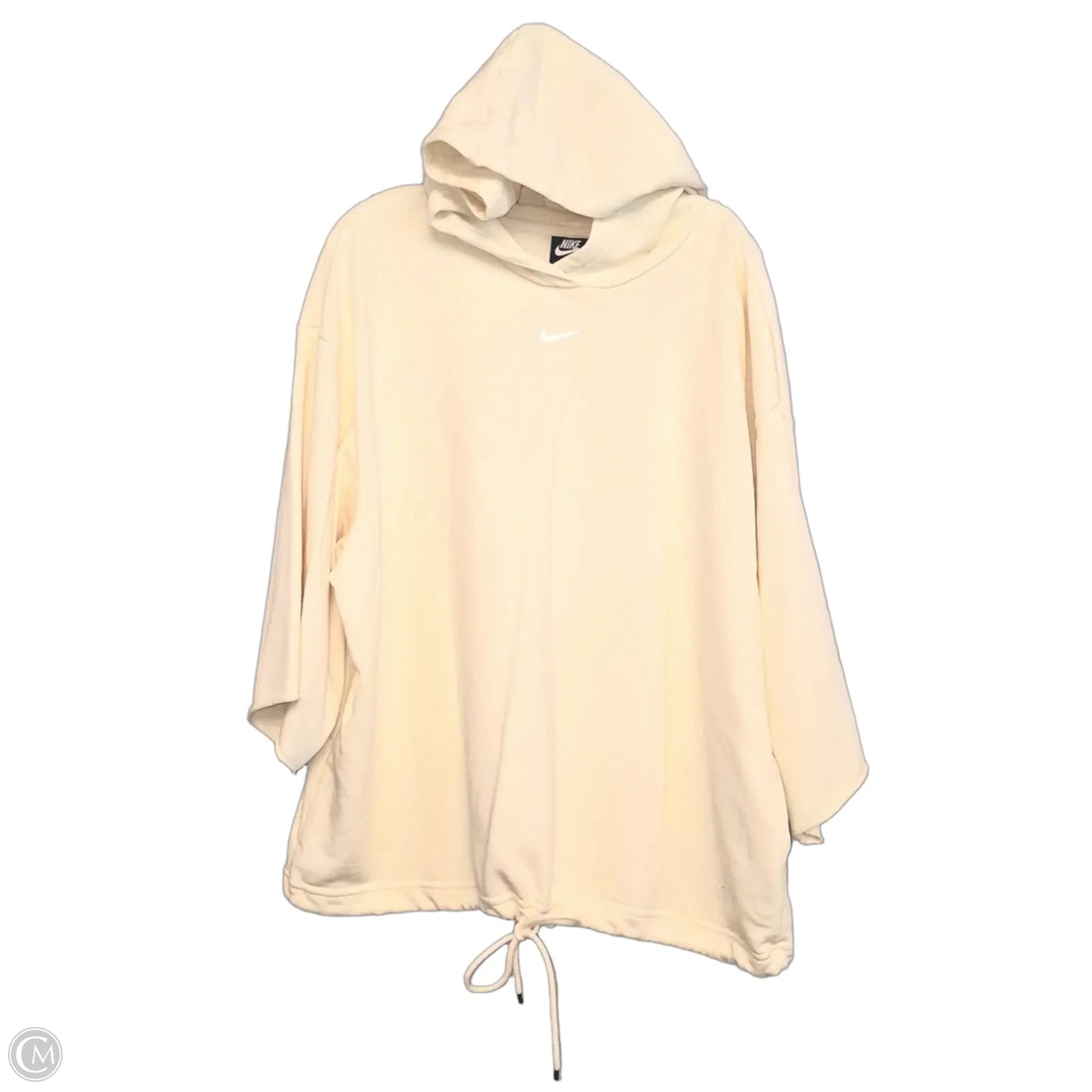 Sweatshirt Hoodie By Nike In Cream, Size: 2x