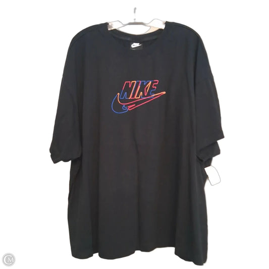 Athletic Top Short Sleeve By Nike In Black, Size: 3x