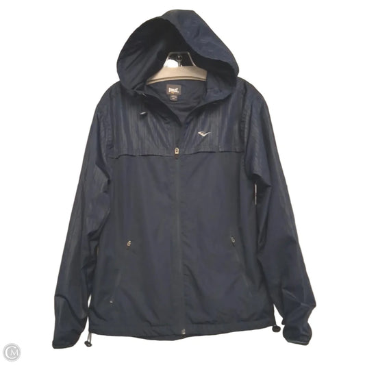 Jacket Windbreaker By Everlast In Blue, Size: S