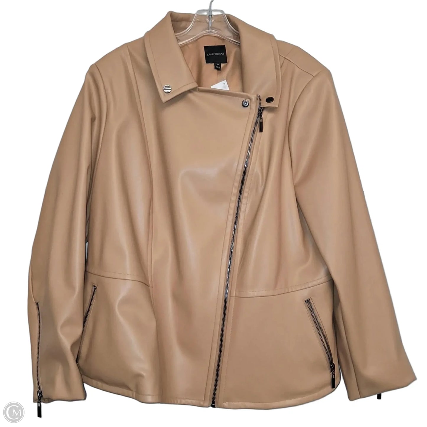 Jacket Faux Leather By Lane Bryant In Black, Size: 20