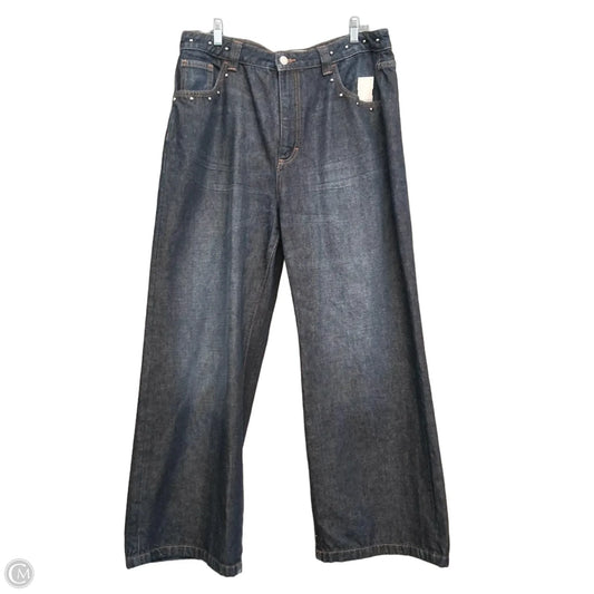 Jeans Wide Leg By Cotton On In Blue, Size: 14