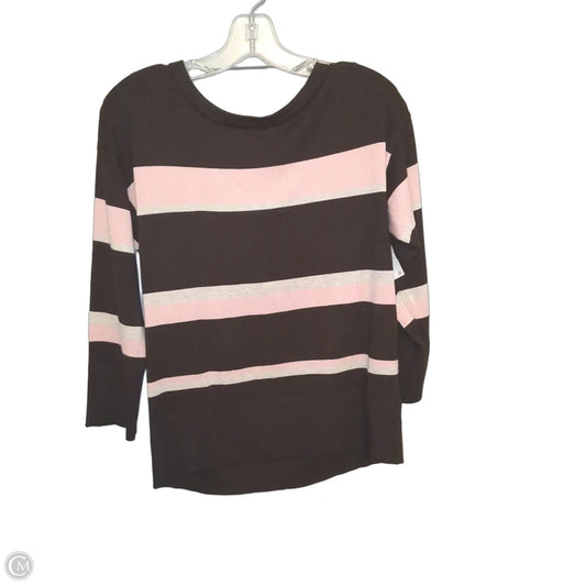 Sweater By Liz Claiborne In Striped Pattern, Size: M