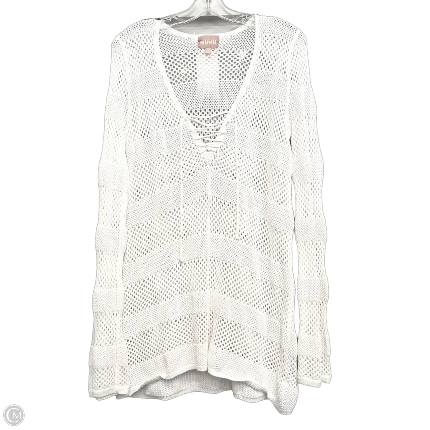 Sweater By Mumu In White, Size: L