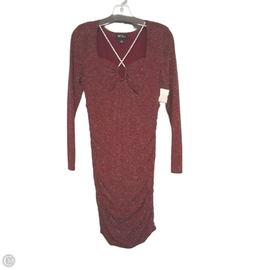 Dress Party Midi By Bcx In Maroon, Size: L