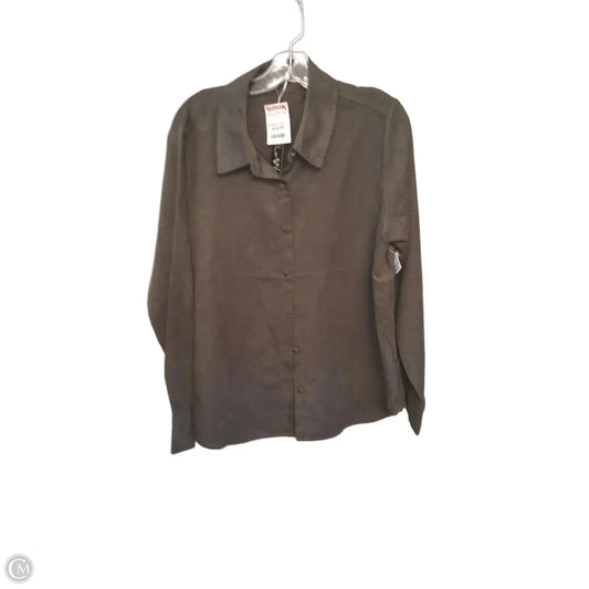 Top Long Sleeve By Velvet Heart In Green, Size: L
