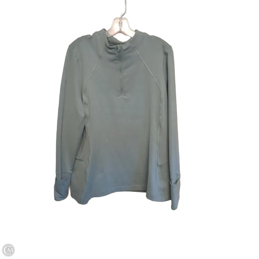 Athletic Top Long Sleeve Collar By Athleta In Green, Size: 1x