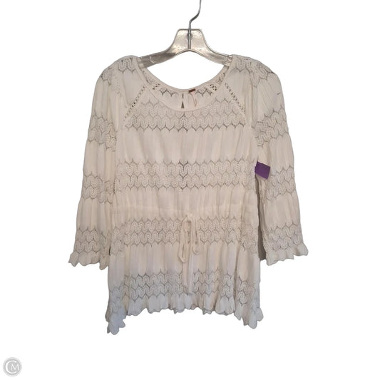 Top Long Sleeve By Free People In White, Size: S