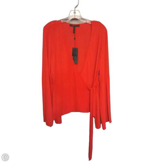 Top Long Sleeve By Bcbg In Red, Size: L