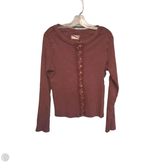 Top Long Sleeve By We The Free In Maroon, Size: S