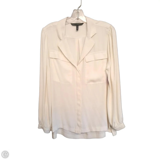 Blouse Long Sleeve By White House Black Market In Cream, Size: M