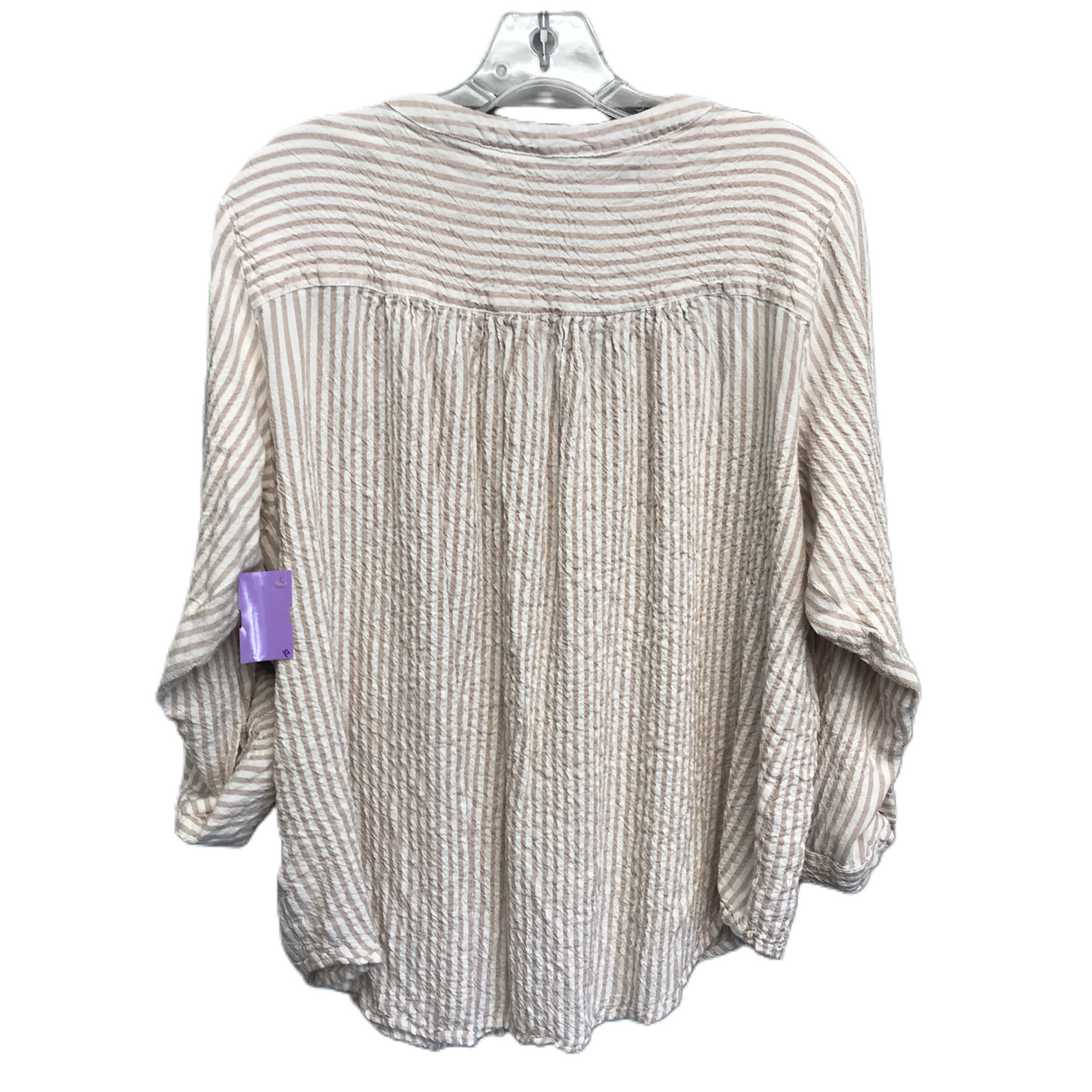 Striped Pattern Top Long Sleeve By Jane And Delancey, Size: 2x