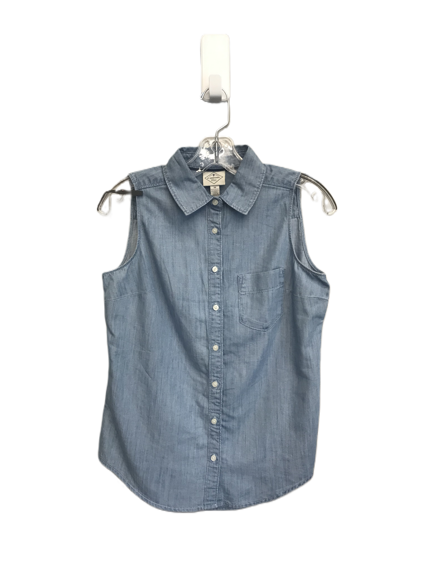 Blue Denim Top Sleeveless By St Johns Bay, Size: Xs