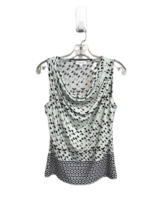 Multi-colored Top Sleeveless By Calvin Klein, Size: S