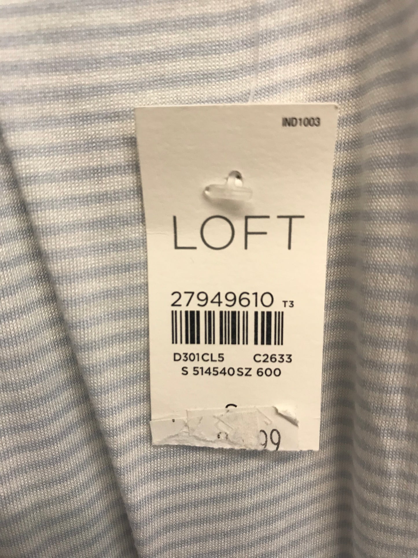 Striped Pattern Top Sleeveless By Loft, Size: S