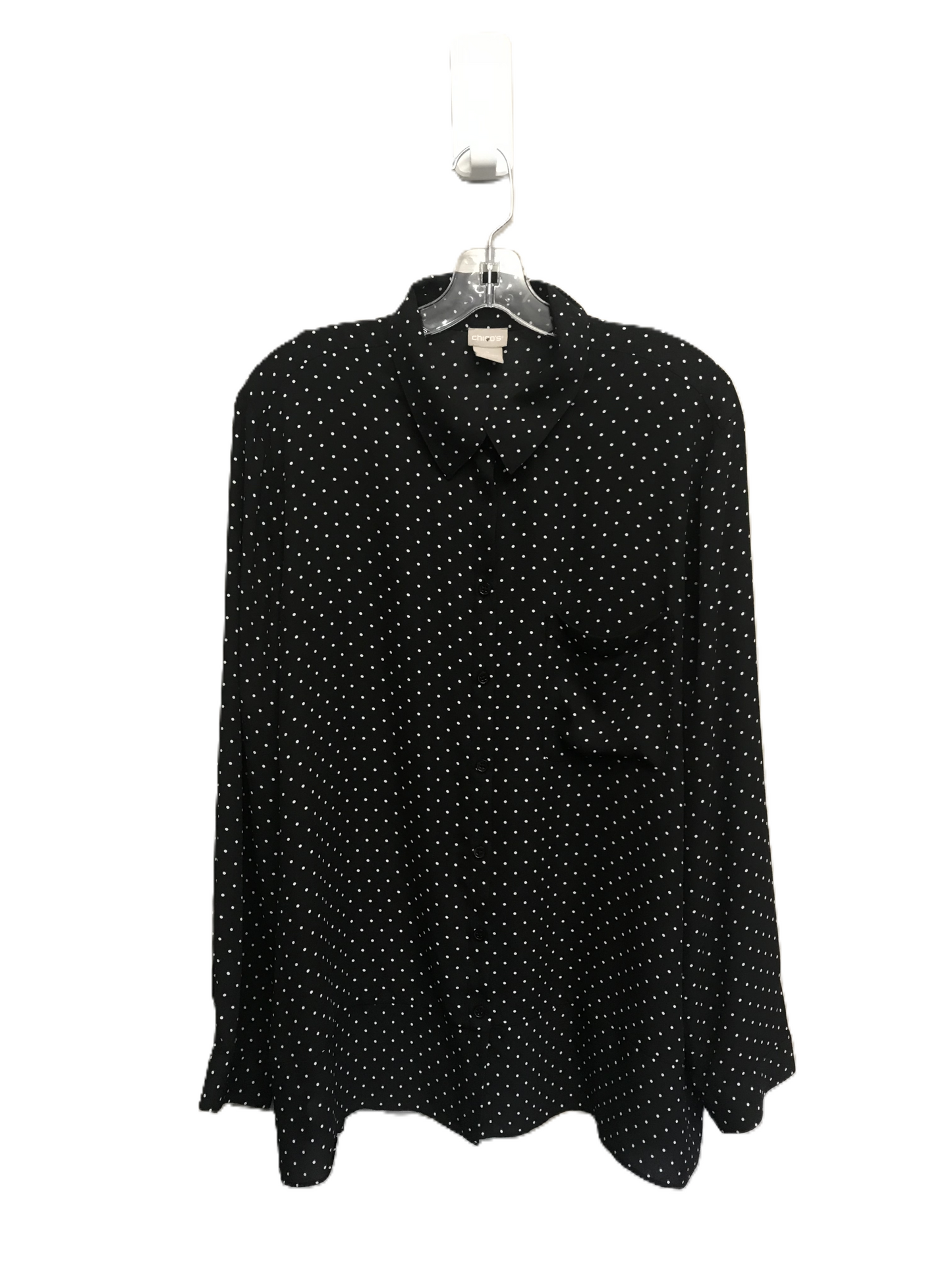 Polkadot Pattern Top Long Sleeve By Chicos, Size: 4x