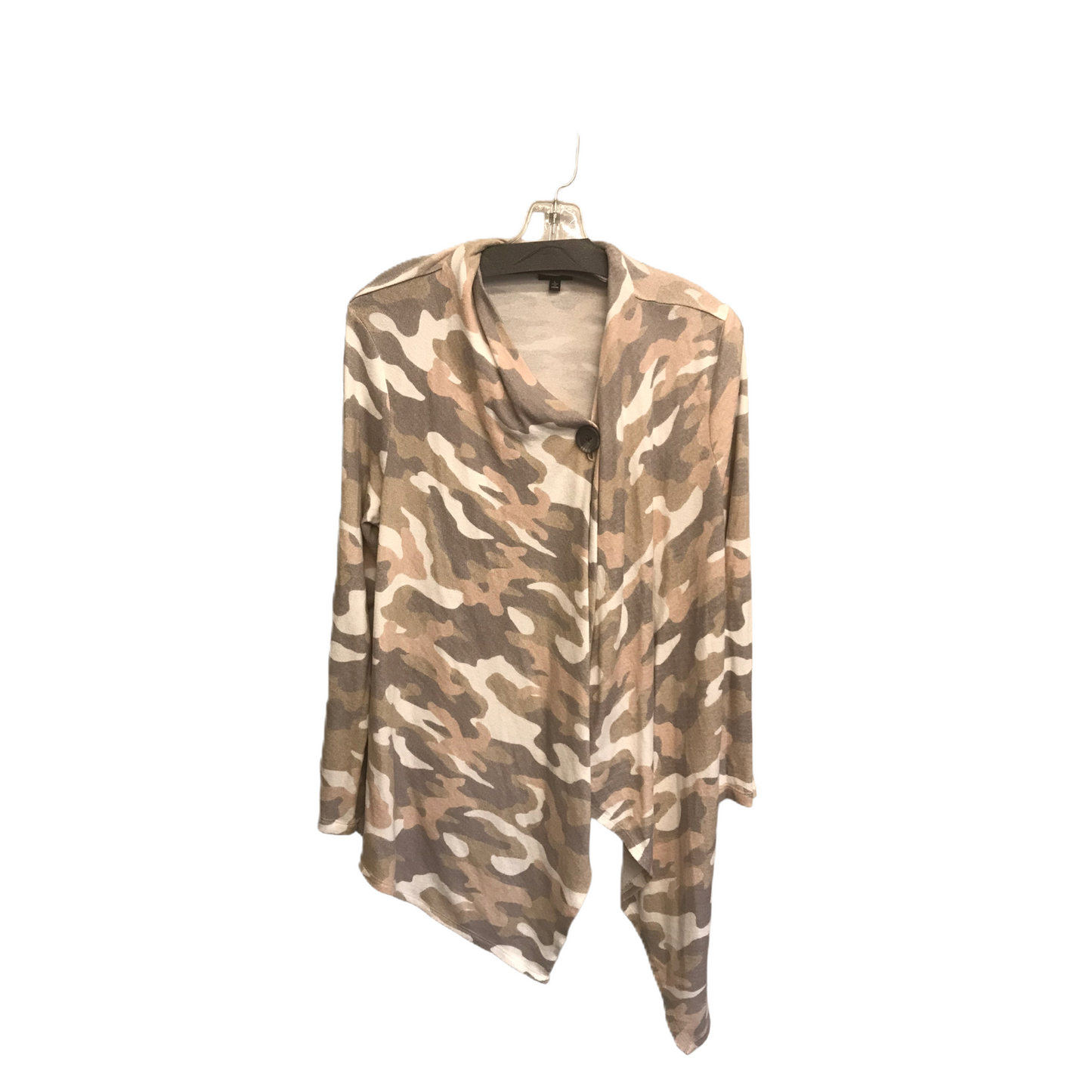 Camouflage Print Sweater By Bobeau, Size: L