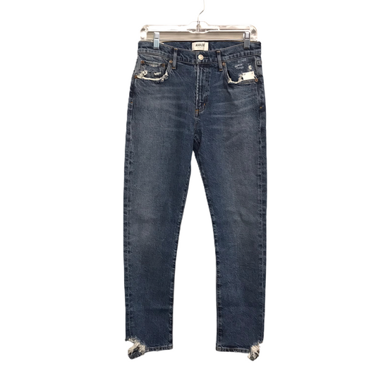 Jeans Straight By Agolde In Blue Denim, Size: 4