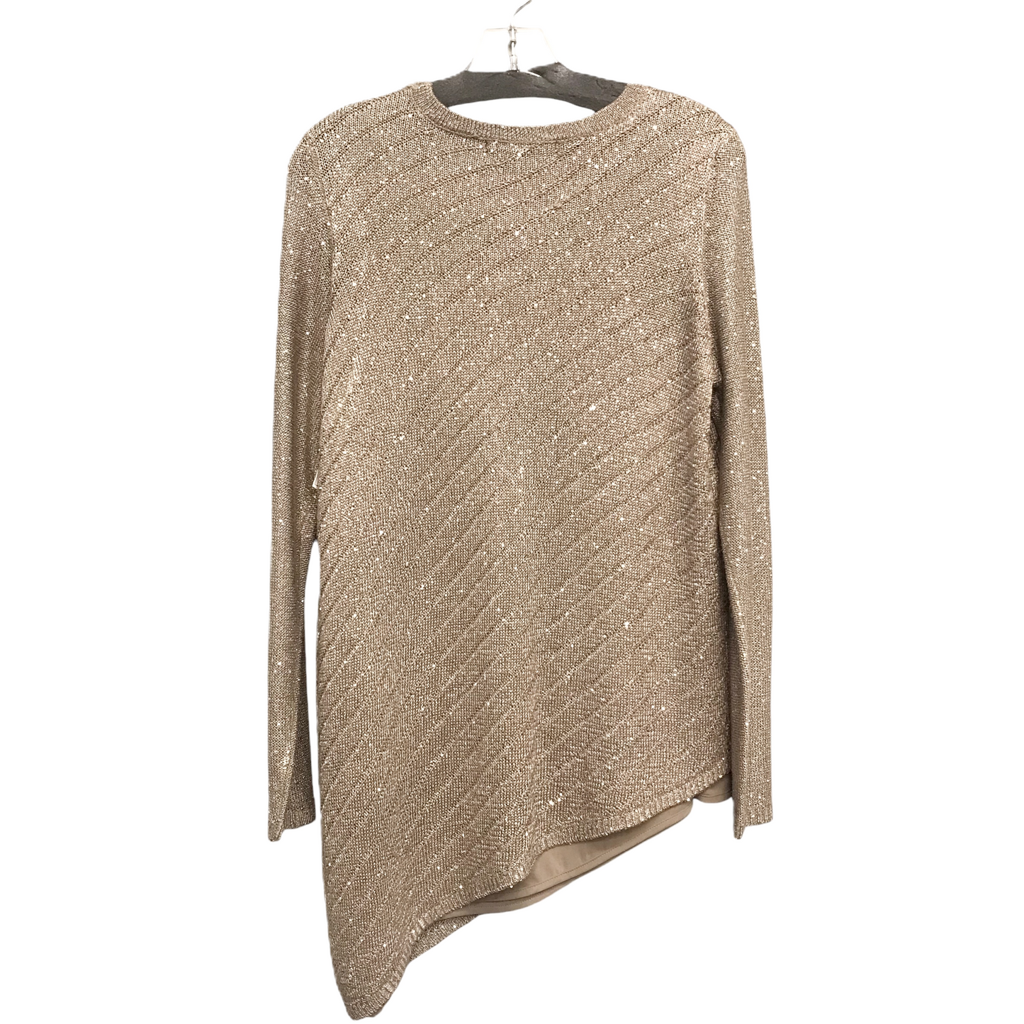 Top Long Sleeve By Apt 9 In Taupe, Size: L