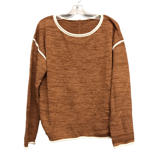 Sweater In Brown & Cream, Size: L