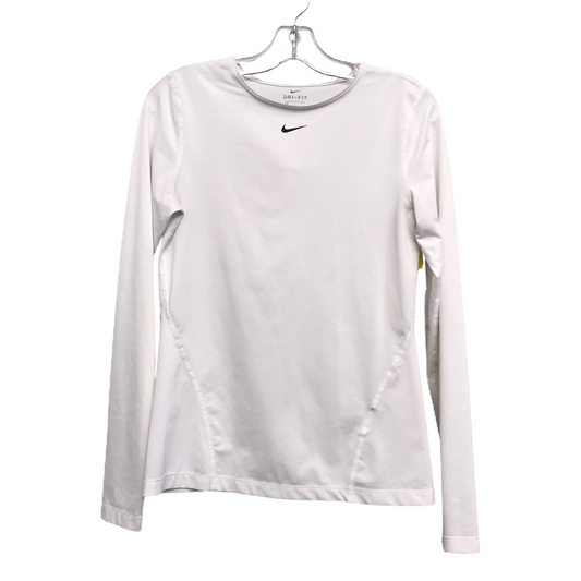 Athletic Top Long Sleeve Crewneck By Nike Apparel In White, Size: S