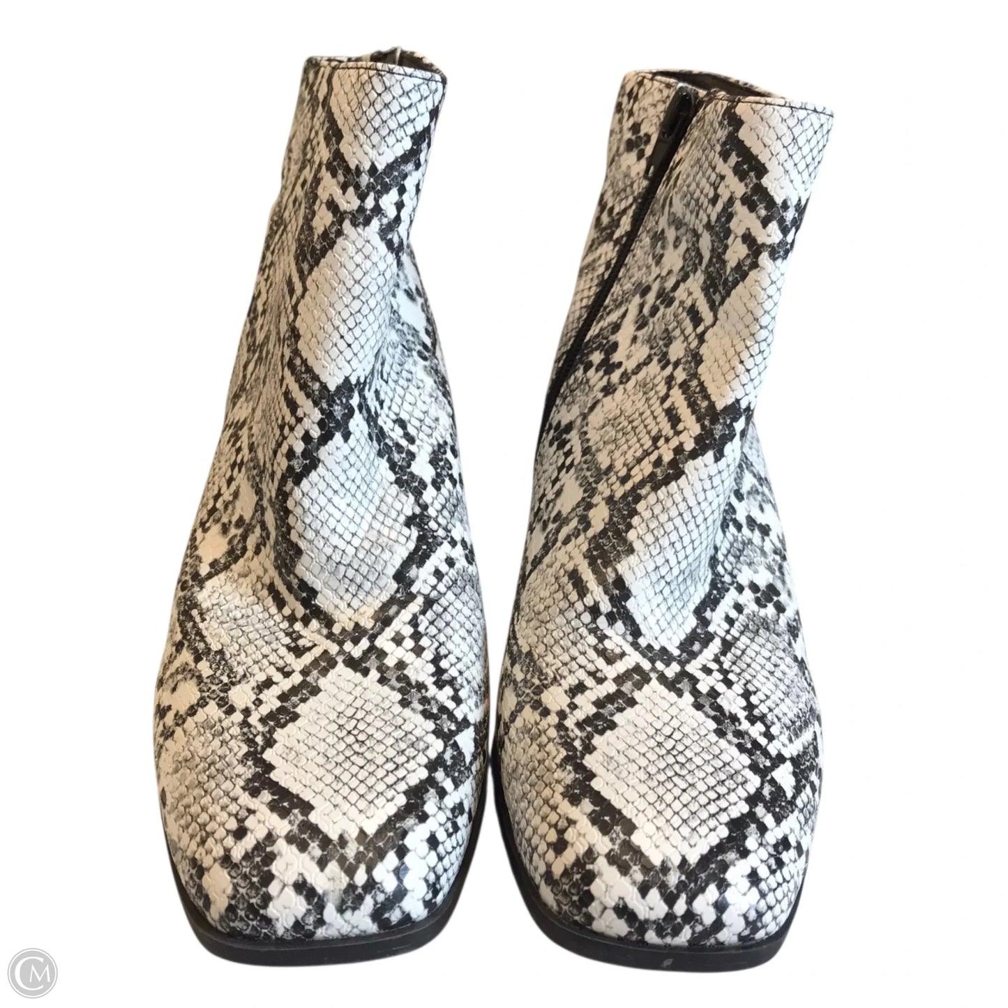Boots Ankle Heels By Mix No 6 In Snakeskin Print, Size: 9