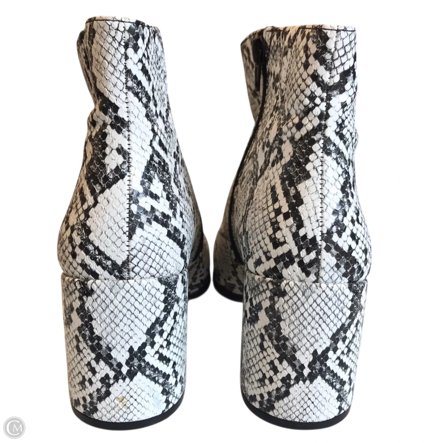 Boots Ankle Heels By Mix No 6 In Snakeskin Print, Size: 9