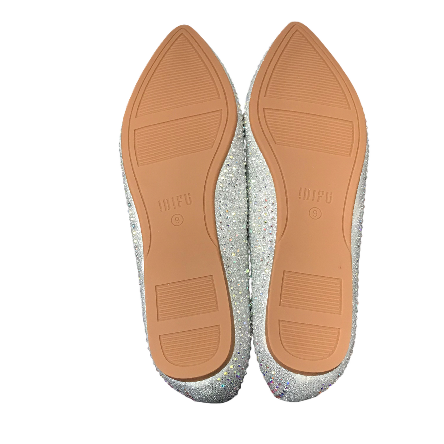 Shoes Flats By Idifu In Silver, Size: 9