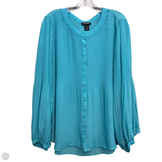 Top Long Sleeve By Lane Bryant In Blue, Size: Xl