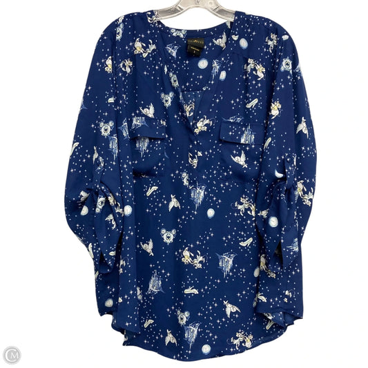 Top Long Sleeve By Disney Store In Navy, Size: 3x