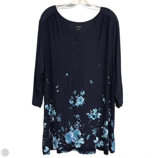 Top Long Sleeve By J. Jill In Navy, Size: Xl