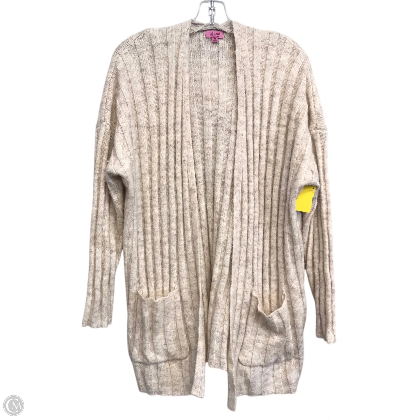 Sweater Cardigan By Miami In Beige, Size: M