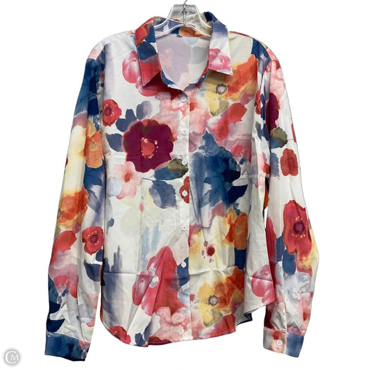 Top Long Sleeve  In Multi-colored, Size: 1x