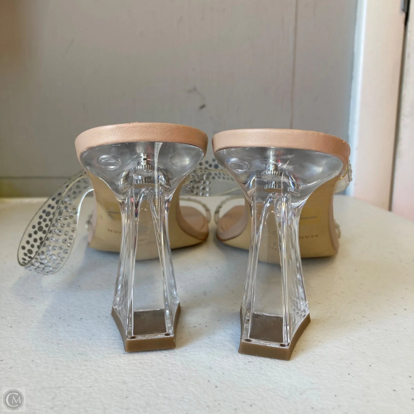 Sandals Heels Block By Marc Fisher In Clear, Size: 11