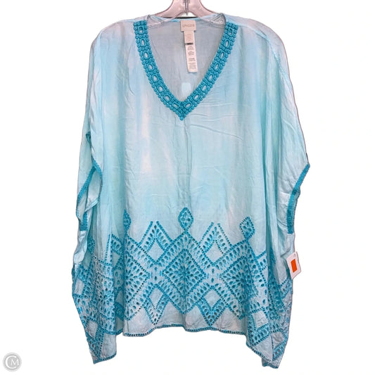 Top Sleeveless By Chicos In Aqua, Size: L