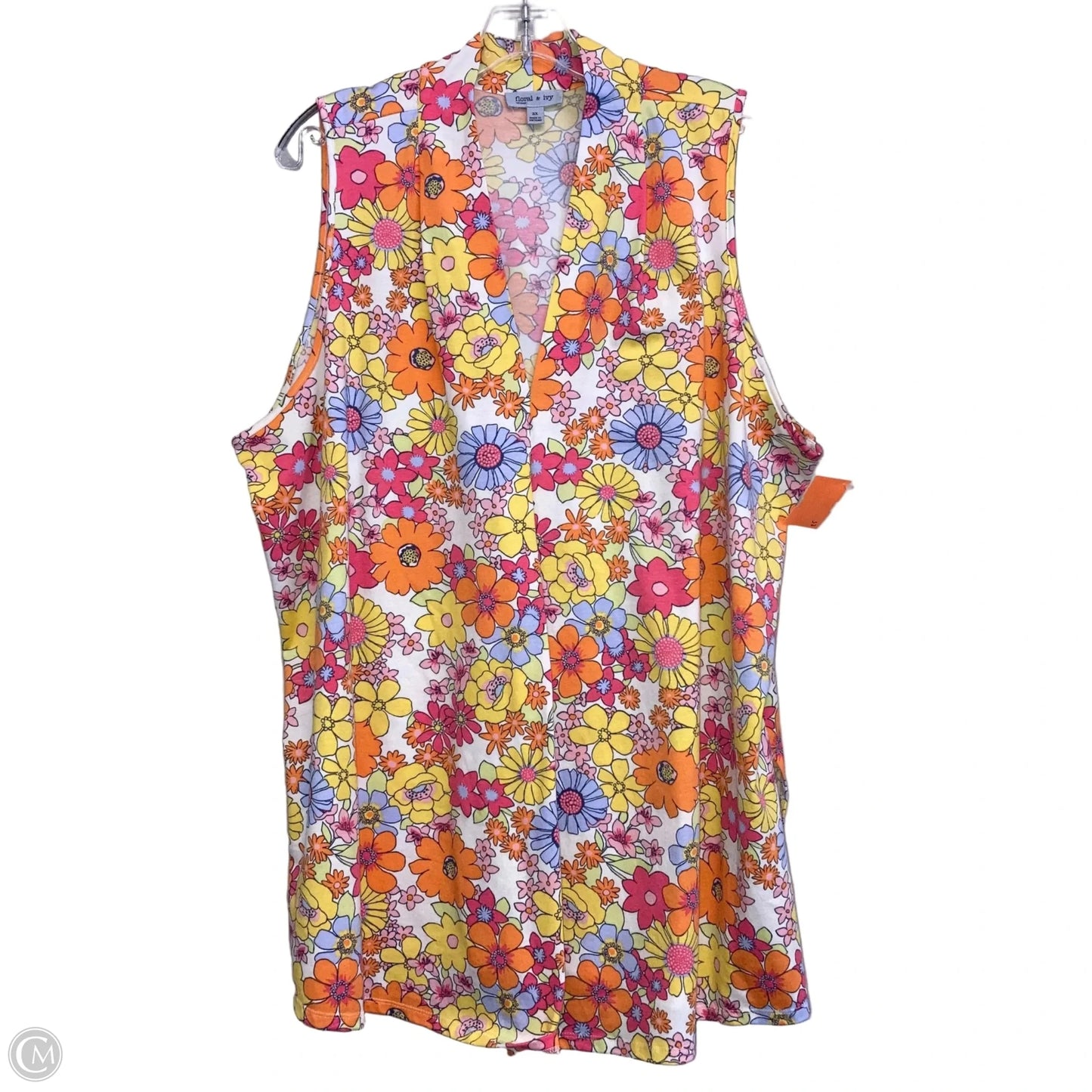 Top Sleeveless By Floral & Ivy In Floral Print, Size: 3x