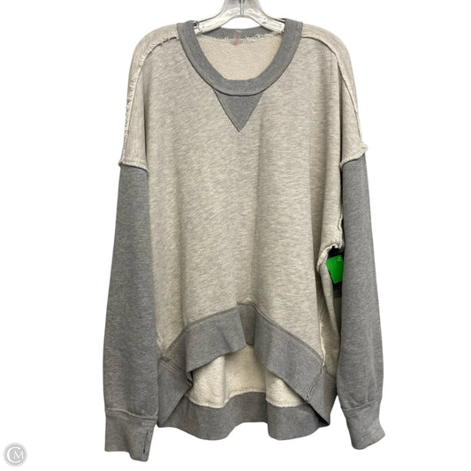 Sweatshirt Crewneck By Free People In Grey, Size: M