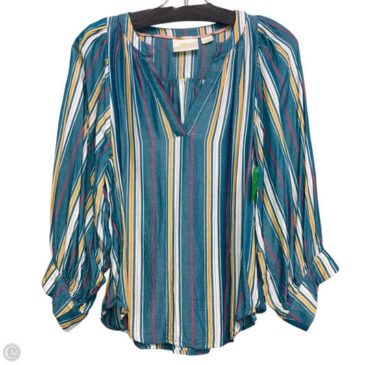 Top Long Sleeve By Maeve In Striped Pattern, Size: Xs