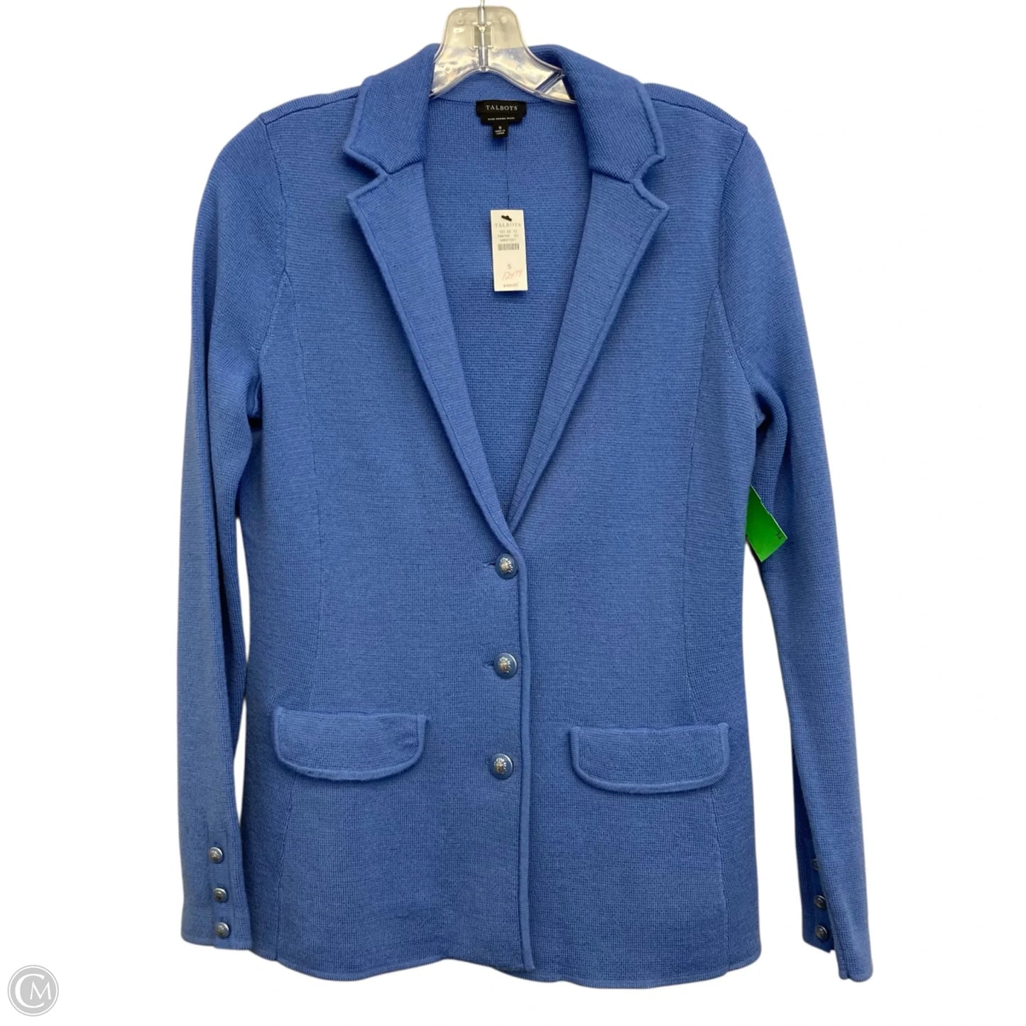 Sweater Cardigan By Talbots In Blue, Size: S