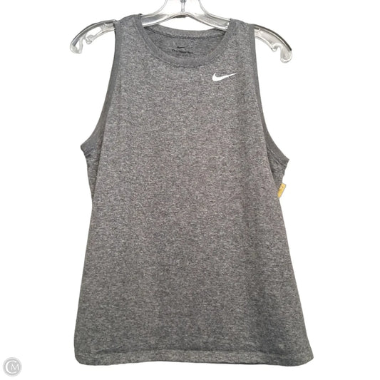 Athletic Tank Top By Nike Apparel In Grey, Size: L