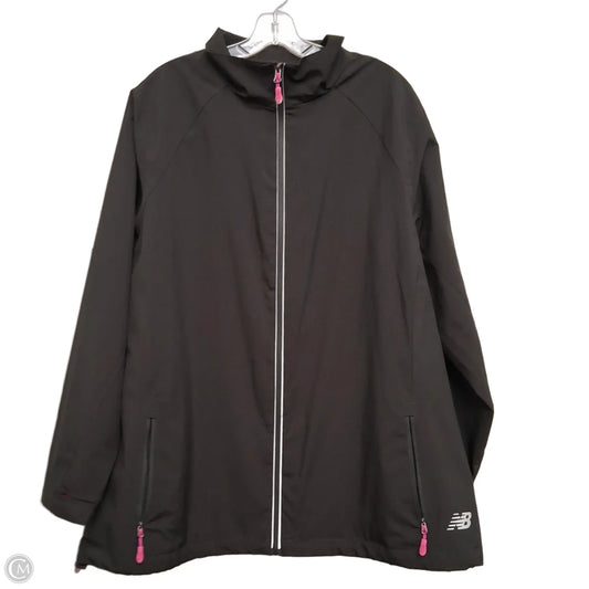 Athletic Jacket By New Balance In Black & Pink, Size: 2x