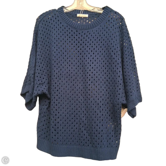 Sweater Short Sleeve By Kirundo In Navy, Size: M
