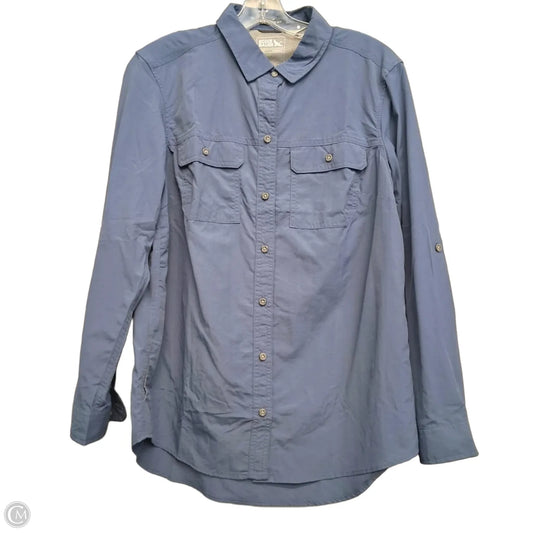 Top Long Sleeve By Eddie Bauer In Blue, Size: M
