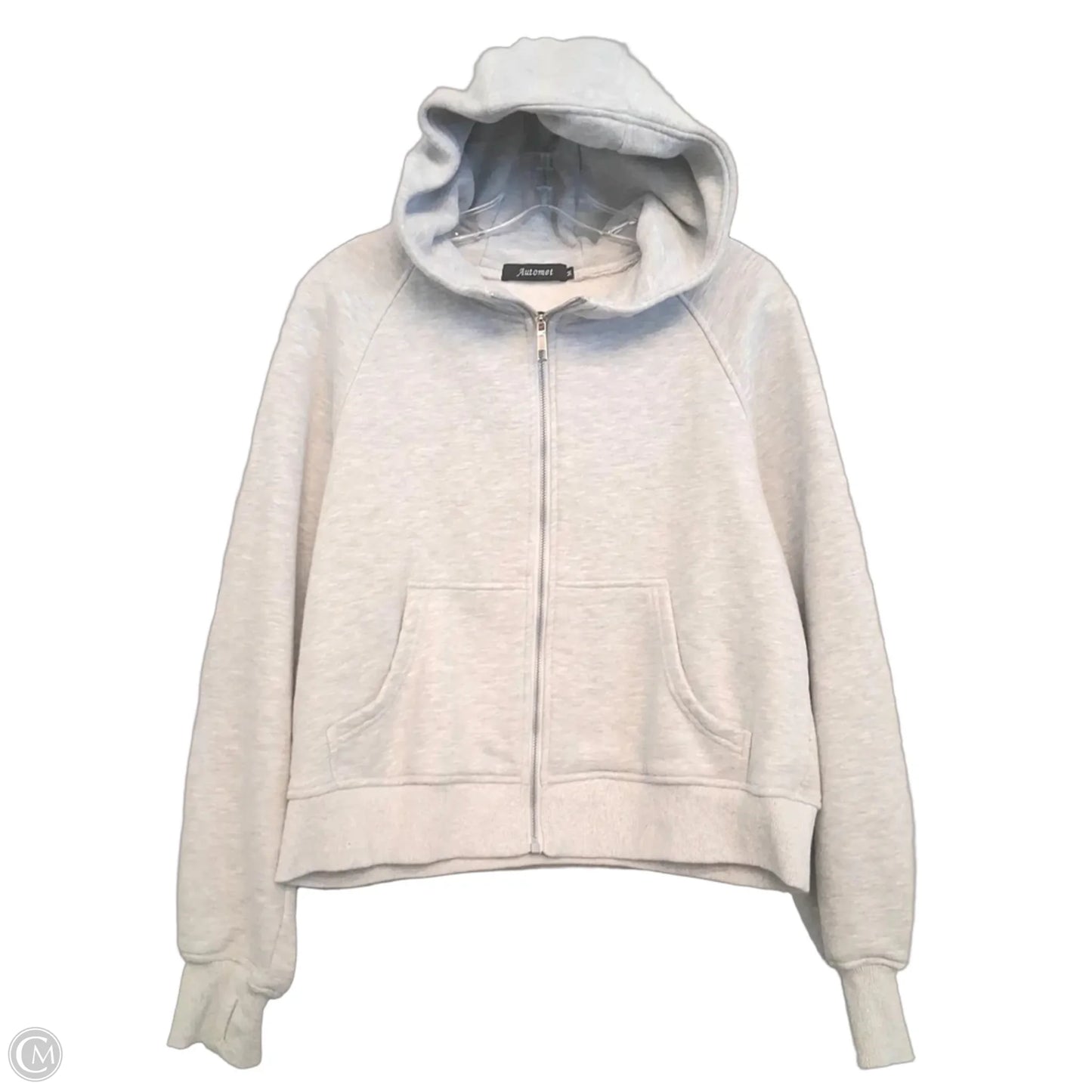 Athletic Jacket By Automet In Grey, Size: M