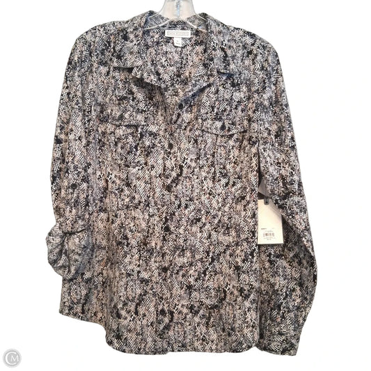 Top Long Sleeve By Dana Buchman In Multi-colored, Size: L